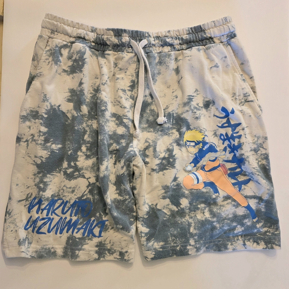 Naruto Shippuden Uzumaki Shorts Men's M. Unisex Anime Ninja Y2K 2007 GUC